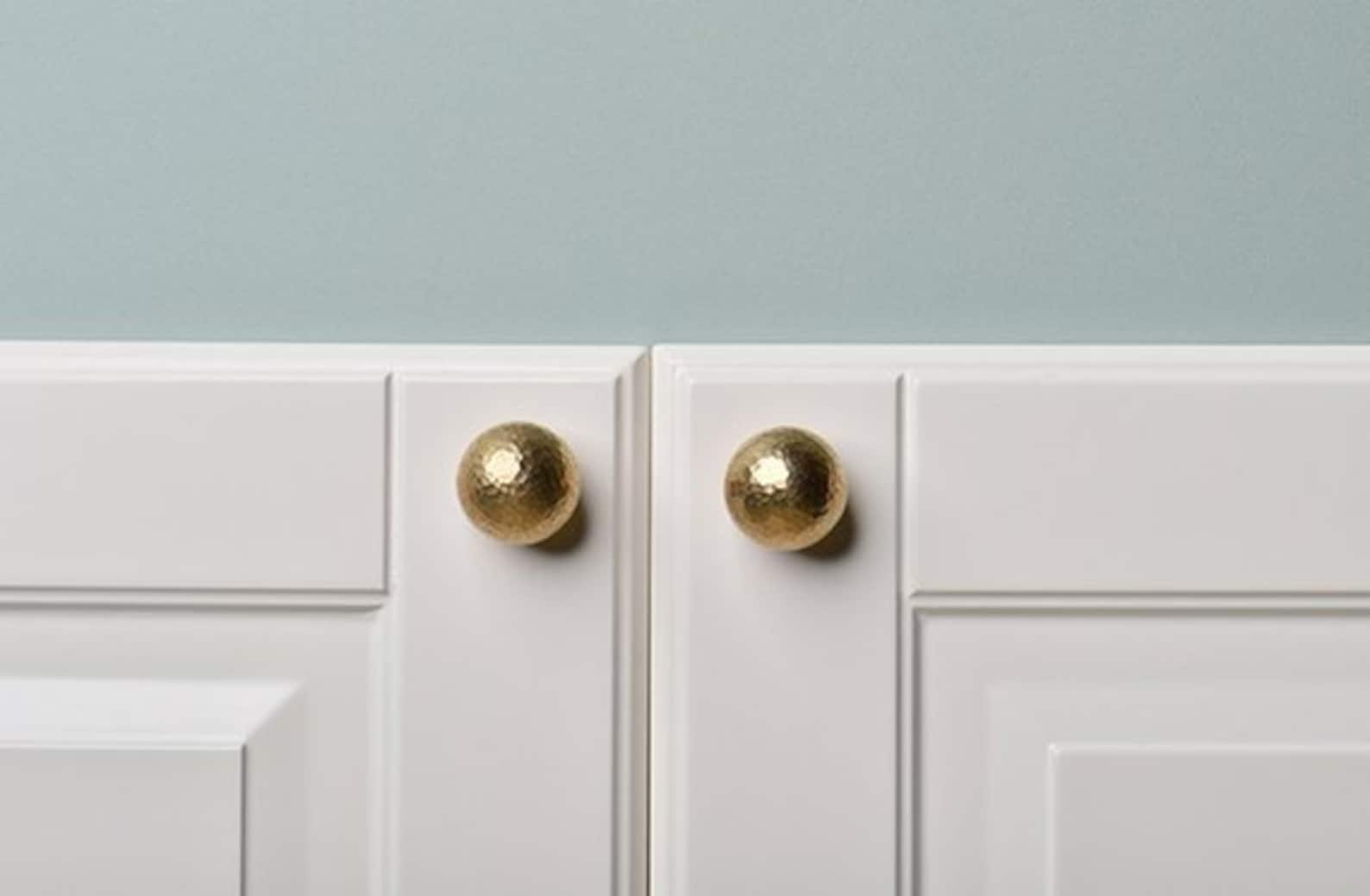 Small Knobs Brass Drawer Pull Knobs Dresser Knobs Pulls Uneven Etsy