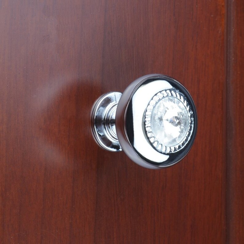 Small Glass Crystal Knobs / Dresser Knob Drawer Knobs Pulls Etsy