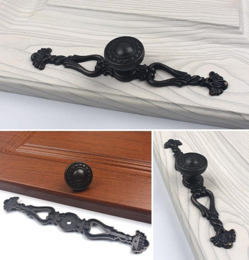 Dresser Knobs Pulls Bail Drop Pulls Drawer Knobs Pull Handles Antique Black Kitchen Cabinet Pulls Handles Knobs Rustic Vintage Knobs92 140mm