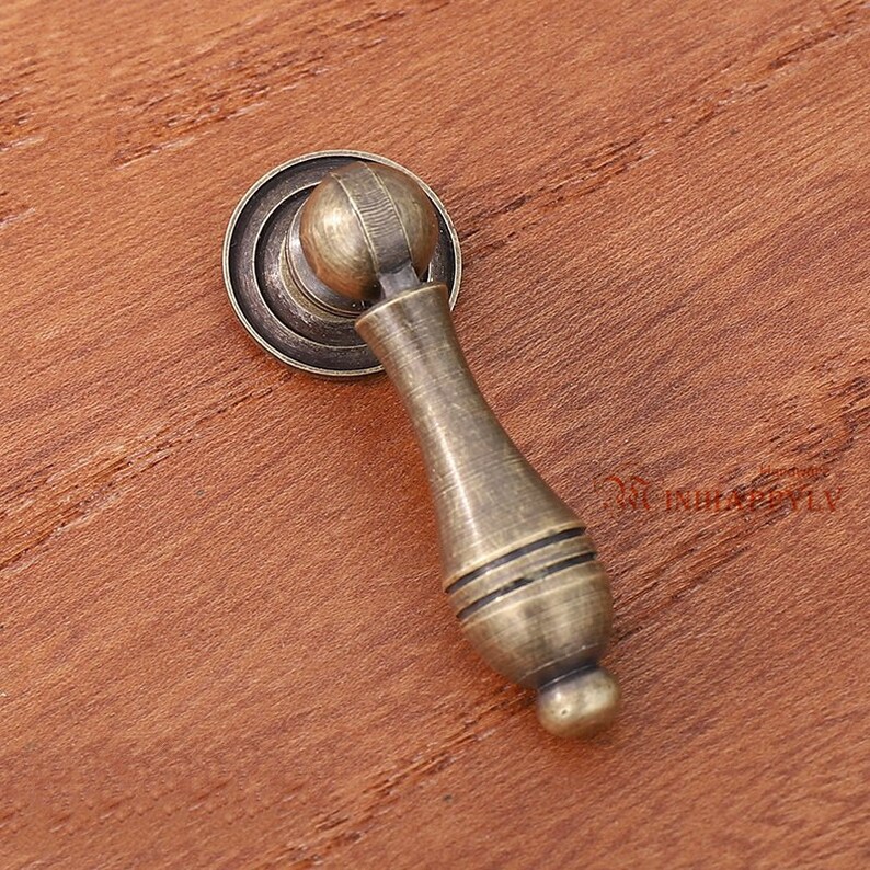 Brass Drop Drawer Knobs Pulls Pendant Dresser Knob Pulls Etsy