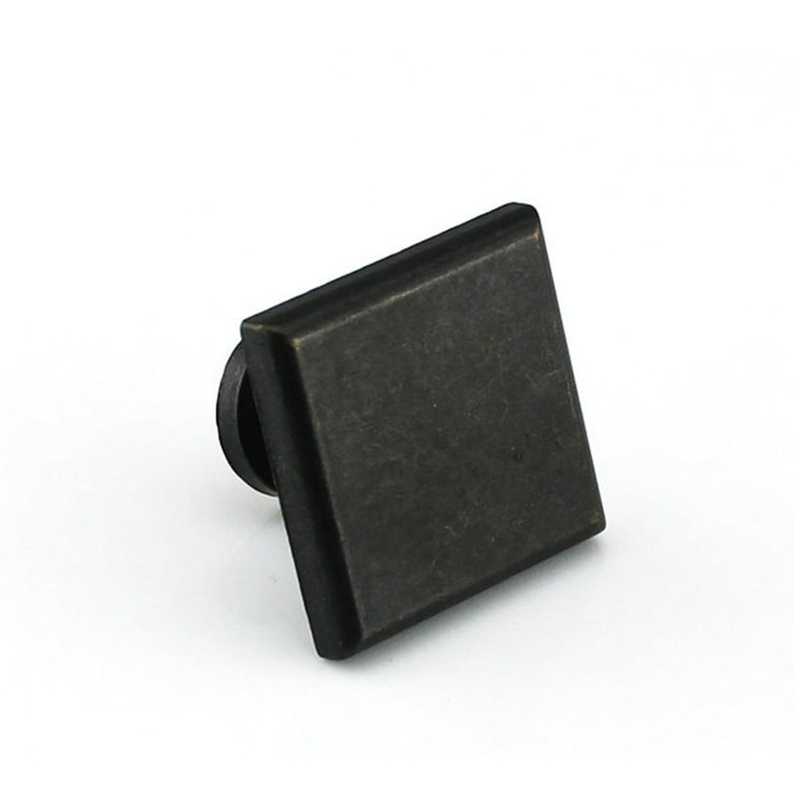 Dresser Knobs Pulls Drawer Knobs Square Metal Antique Black Etsy