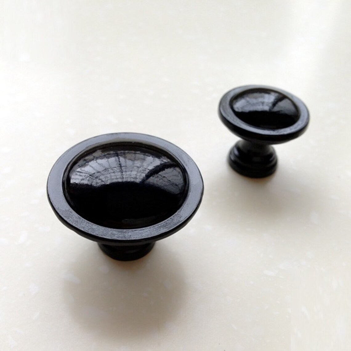 Dresser Knobs Drawer Knobs Pulls Handles Bright Black Etsy