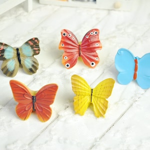 Butterfly Knobs handles Drawer Dresser Knobs  Kitchen Cabinet Knobs Pulls Handles Resin /  Unique Decorative Furniture Knob Pull Hardware