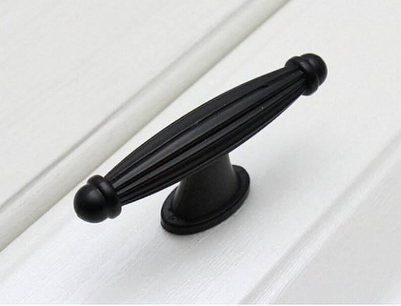 3.78 5 Black Dresser Knobs Pulls Drawer Pulls Etsy