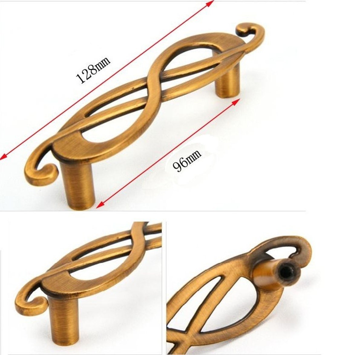 Kitchen Handles Pulls Knobs Antique Coffee Openwork / Etsy