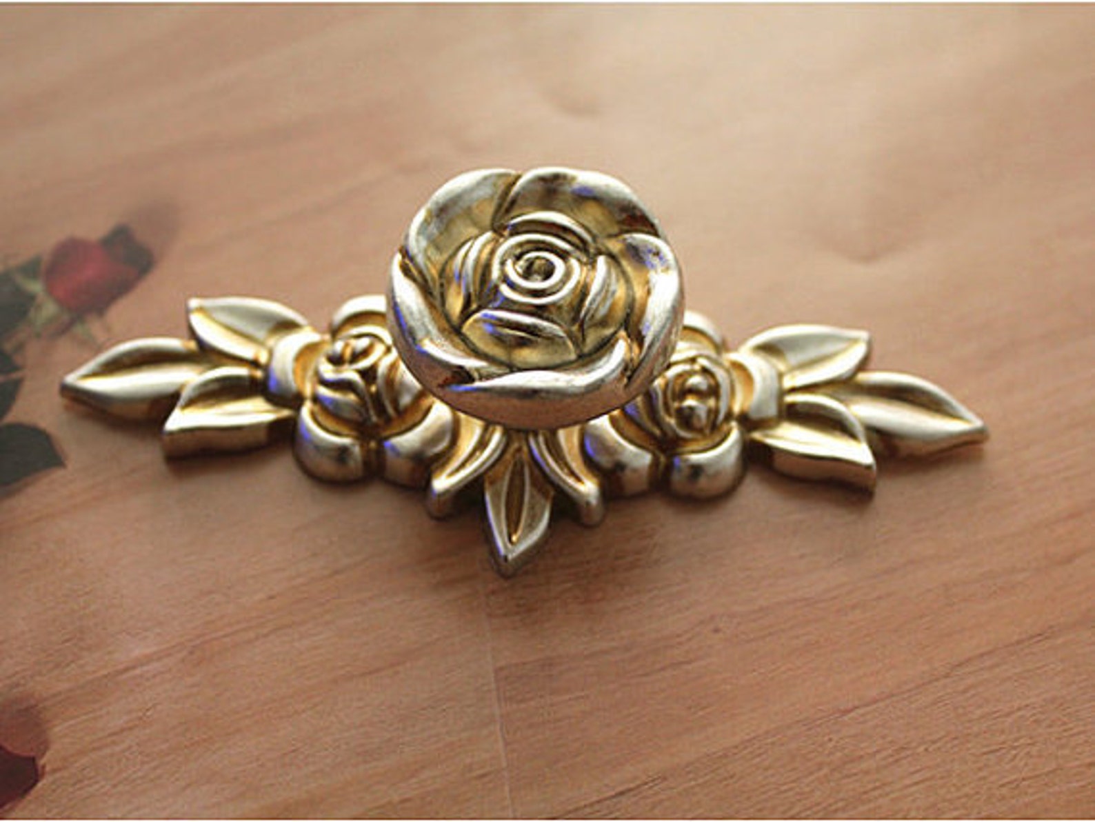 Rose Knobs Flower Dresser Knobs Pulls Drawer Pulls Handles Etsy