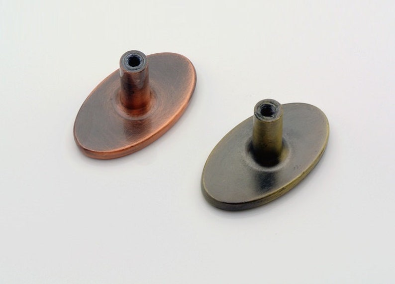 Rustic Kitchen Knobs Handle Oval Knobs Antique Dresser Etsy