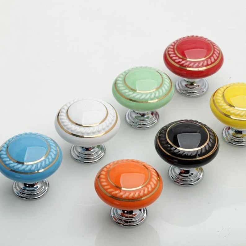 Knobs Dresser Knobs Drawer Knobs Pulls Handles / Ceramic Etsy