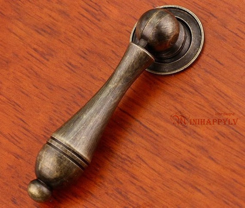 Brass Drop Drawer Knobs Pulls Pendant Dresser Knob Pulls Etsy