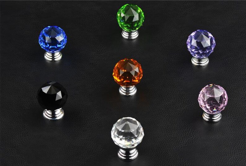 Glass Dresser Knobs Crystal Drawer Knobs Pulls Handles Sparkle Etsy