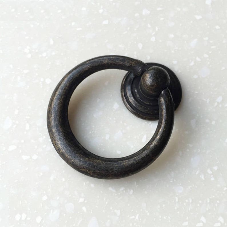 Drop Bail Pulls Antique Old Bronze Drawer Pull Handles Rustic Etsy