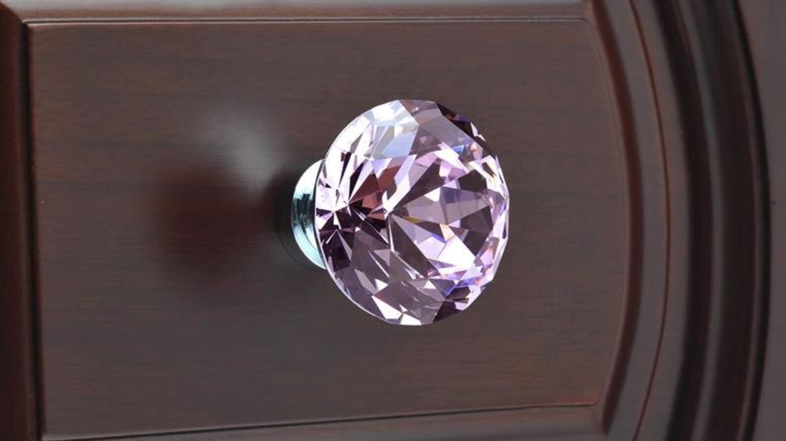 Knobs Pink Glass Knob / Crystal Knobs / Drawer Knobs / Dresser Etsy