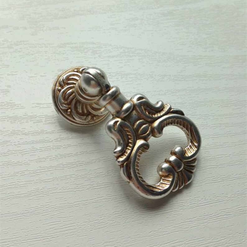 Shabby Chic Vintage Knobs Pulls Drop Rings Pulls Knob Etsy