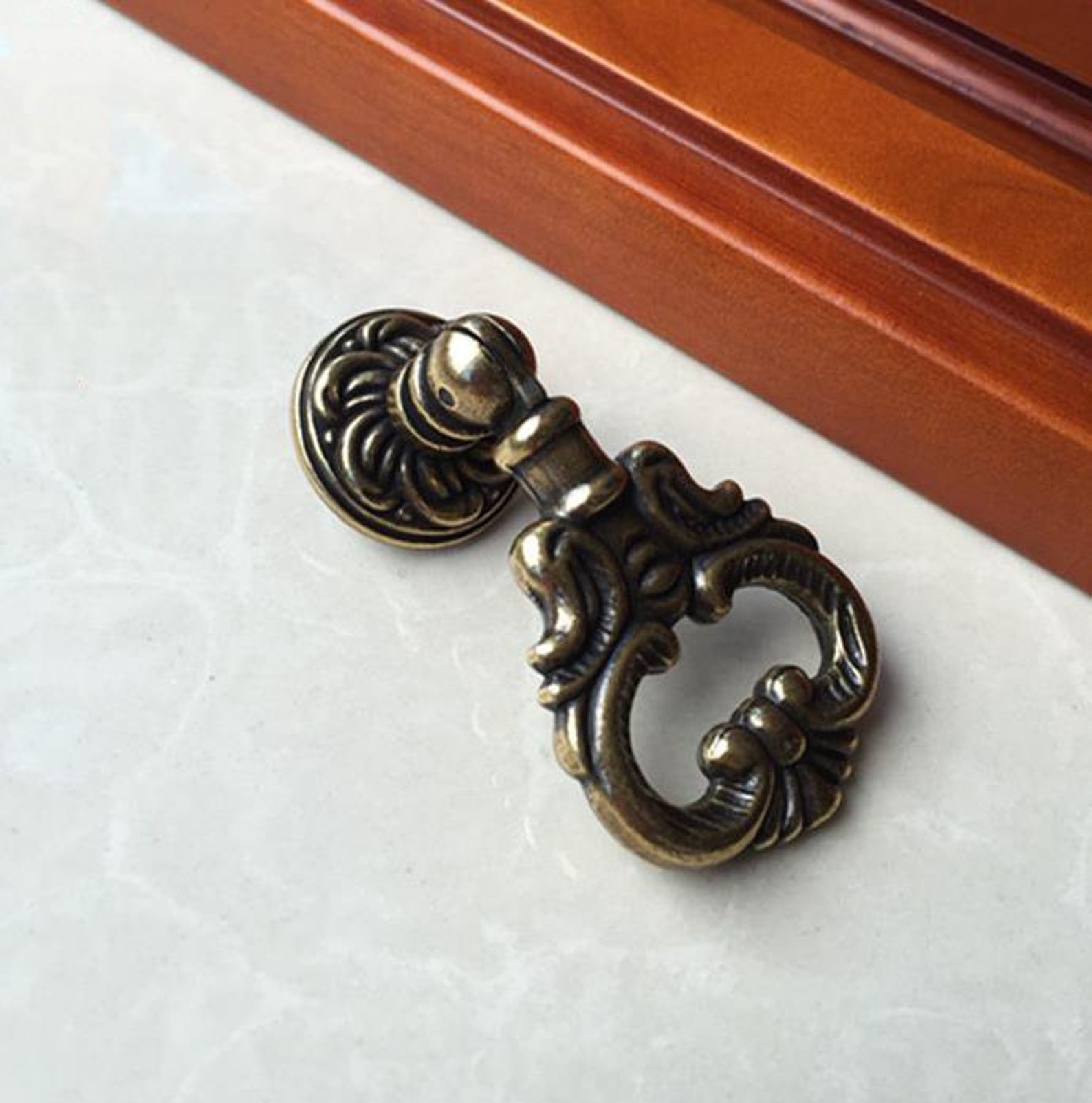 Drop Ring Pulls Knobs Antique Bronze Dresser Knobs Drawer Etsy