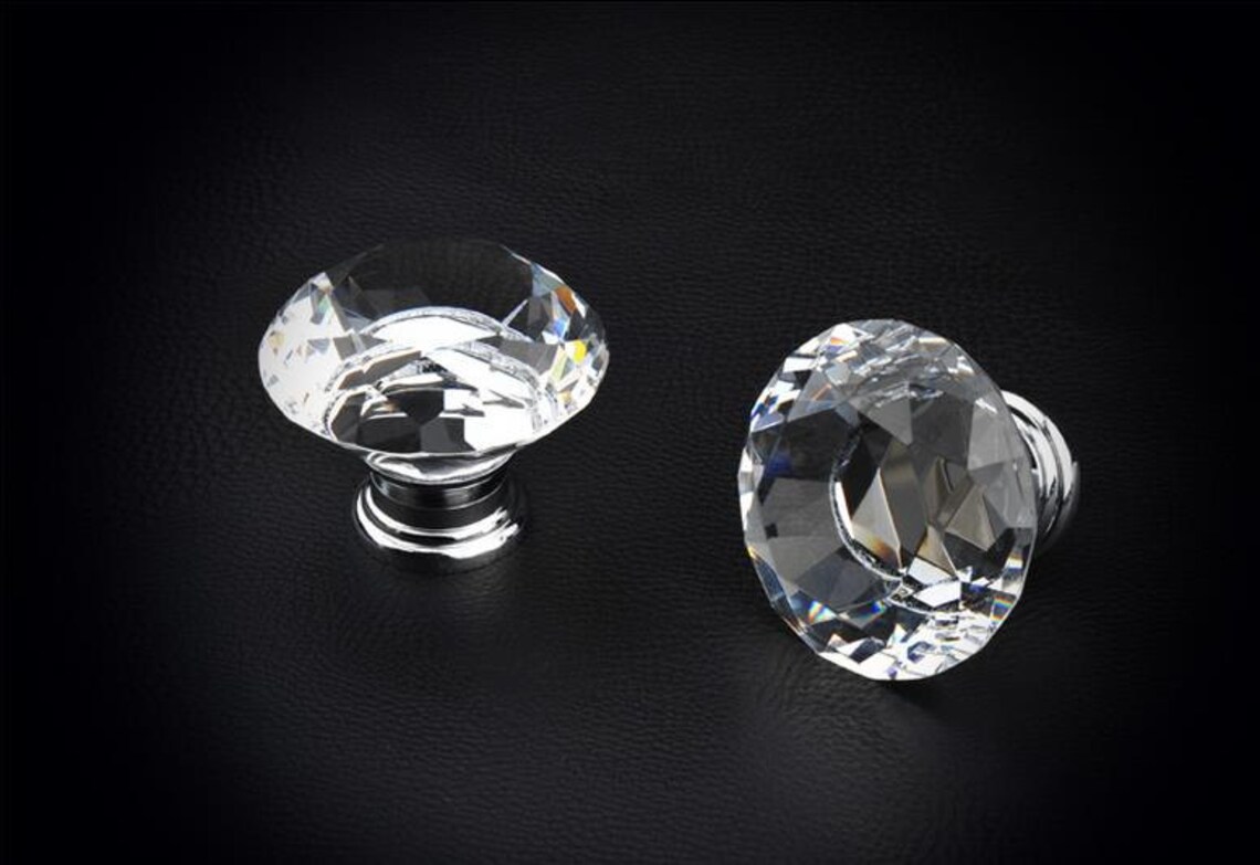 Glass Knobs Crystal Dresser Knob Handle Drawer Knobs Pulls Etsy
