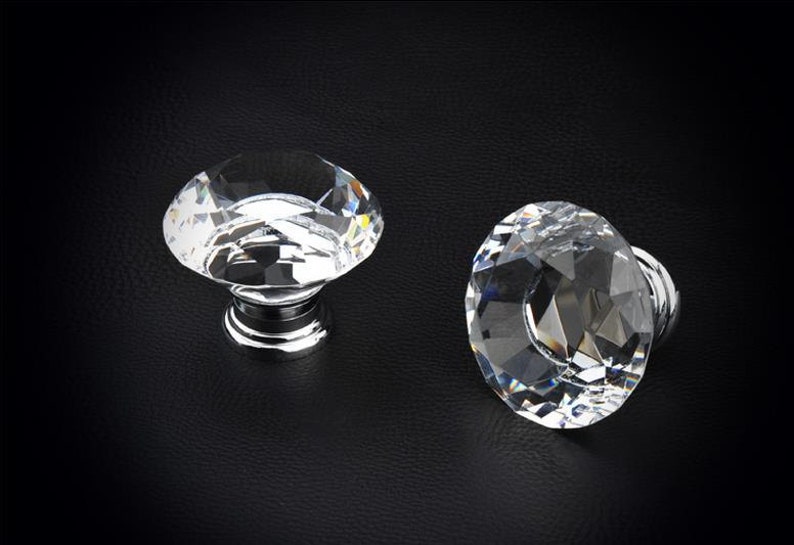 Glass Knobs Crystal Dresser Knob Handle Drawer Knobs Pulls Etsy