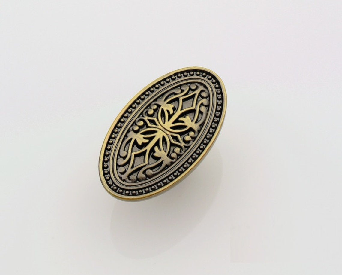 Rustic Kitchen Knobs Handle Oval Knobs Antique Dresser Etsy