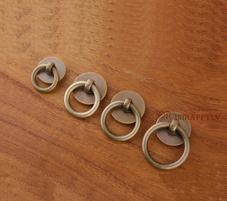 Brass Drop Rings Pulls Door Knobs Pull Dresser Pulls Etsy