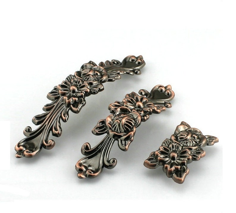 Flower Dresser Pulls Handles Drawer Pulls Handles Classical Kitchen Cabinet Door Handle Pull Knob Cupboard Knobs Handles Hardware Blossom