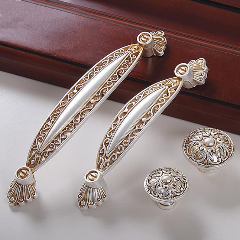 Shabby Chic Dresser Knobs Pulls Handles Drawer Knobs Pulls Etsy