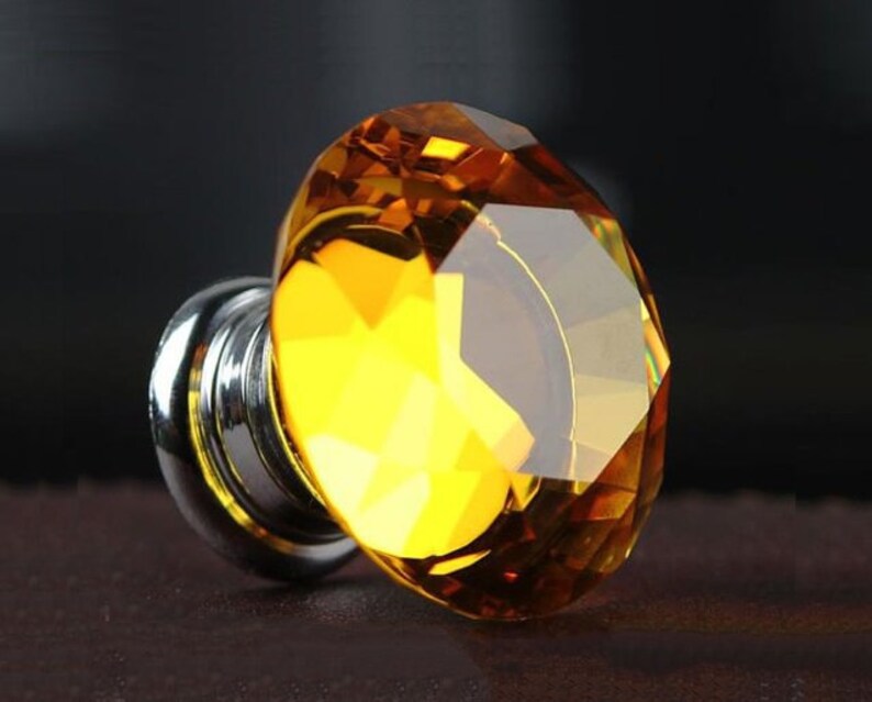 Crystal Knob Glass Knobs Dresser Drawer Pull Handles Image 0