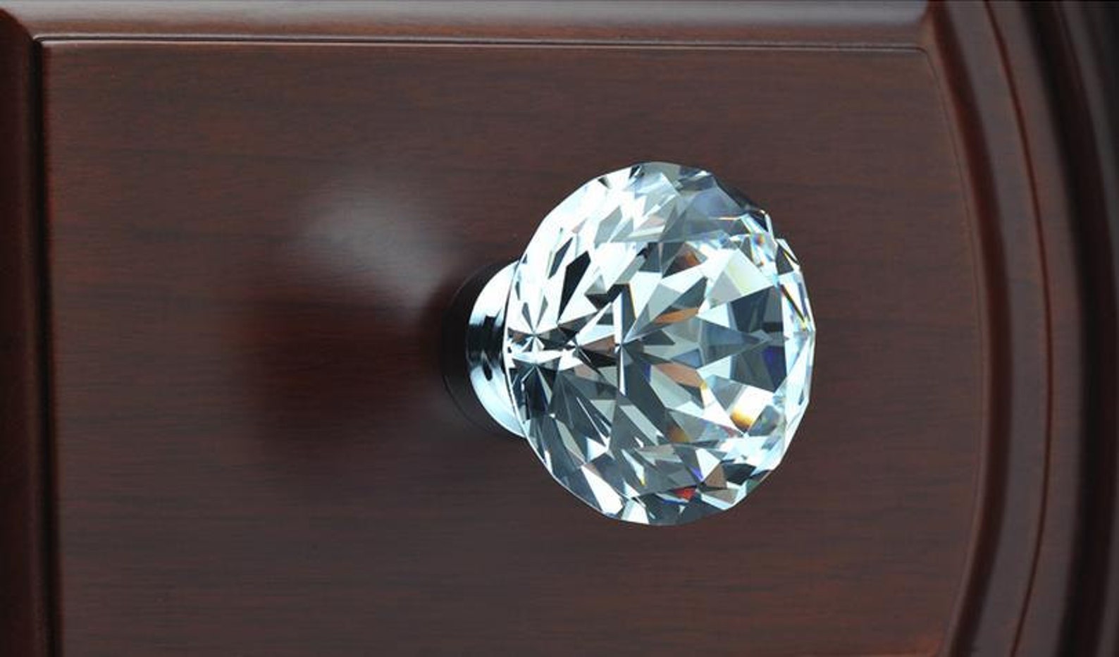 Knobs Pink Glass Knob / Crystal Knobs / Drawer Knobs / Dresser Etsy