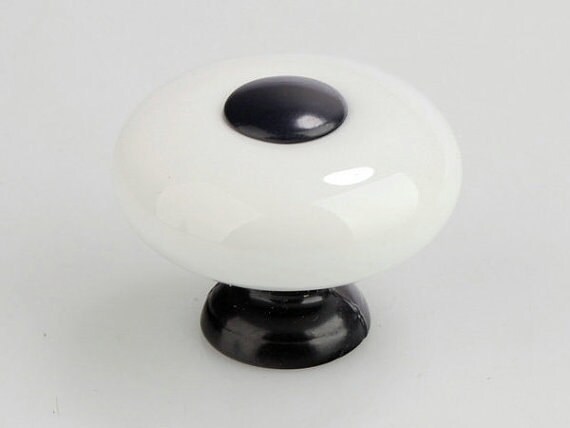 Dresser Knobs Drawer Knob Pulls Handles Black White Kitchen Etsy