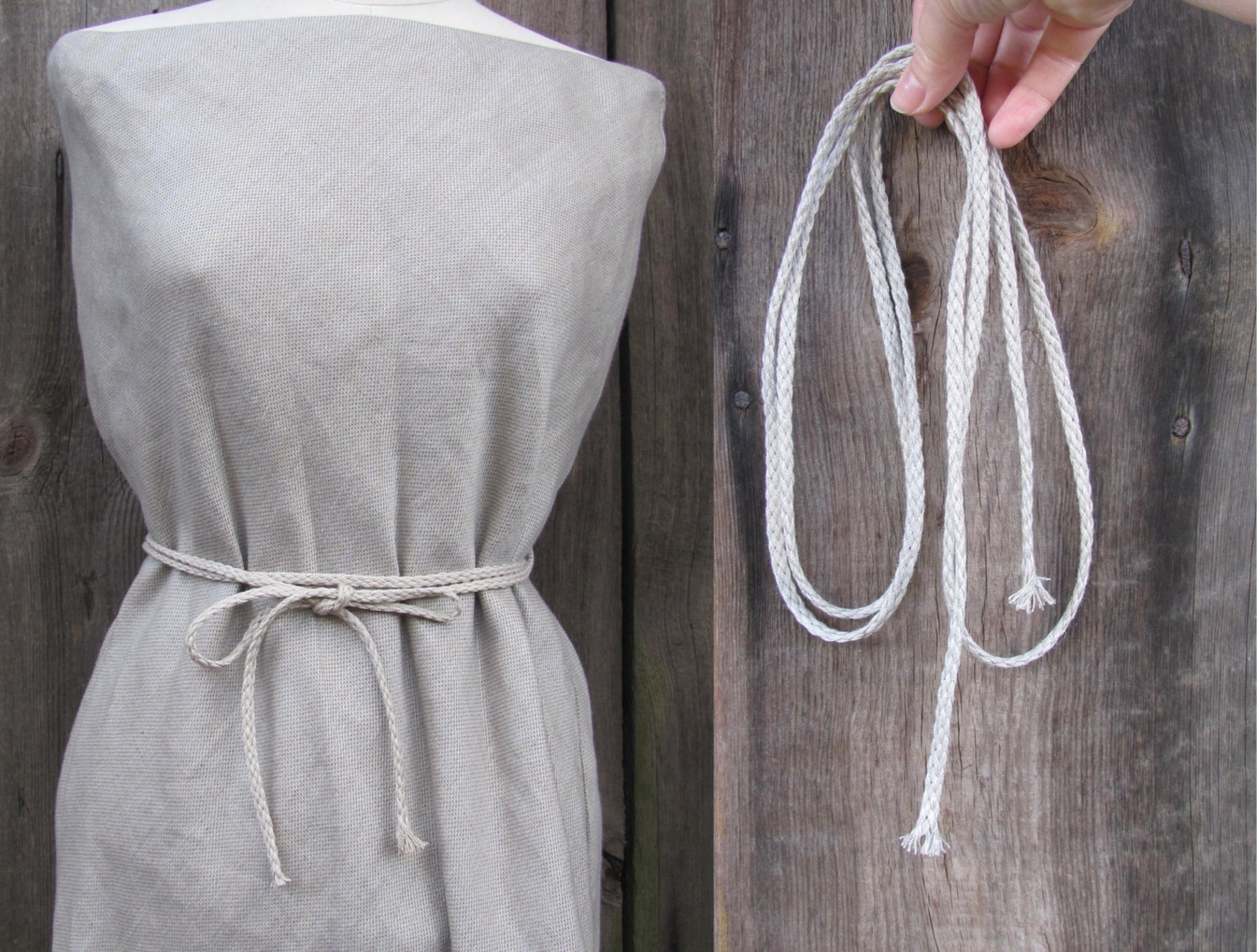Pure Linen Twine Belt Minimalist Rustic Belt Milk White / Etsy UK