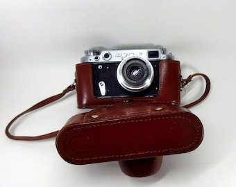 Working Fed 2 film camera with Industar 50 lens and original case.