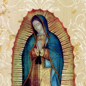Imagen Catolica Digital 3"x5"  de la Virgen Maria de Guadalupe