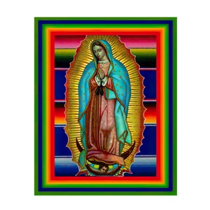 Virgen de Guadalupe zarape una (1) DESCARGA DIGITAL 8x10 para imprimir usted Mismo