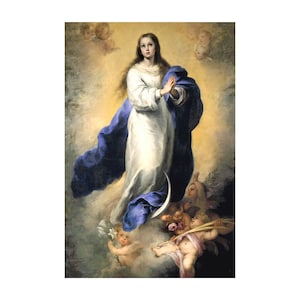 3 DIGITAL Downloads one 6&quot;x9&quot; 12&quot;x18&quot; and one 24&quot;x36&quot;Immaculate Conception Assumption Virgin Mary Nicaragua Esteban Printable