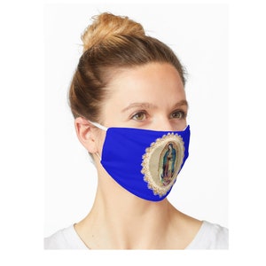 Our Lady of Guadalupe Virgin Mary Zarape  Catholic Mask Face Cover 219
