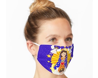 Our Lady of Guadalupe Guadalupita Virgen Maria Mexican Virgin Mary Mexico Catholic Mask Face Cover 213