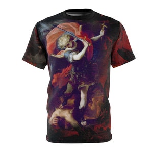 St Michael der Erzengel Engel - Coello Unisex AOP Cut & Sew Tee