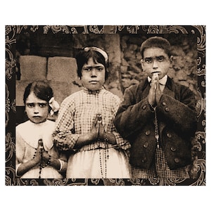 8&quot;x10&quot; DIY DIGITAL DOWNLOAD Our Lady of Fatima Lucia Dos Santos Francisco & Jacinta Marto Printable Image