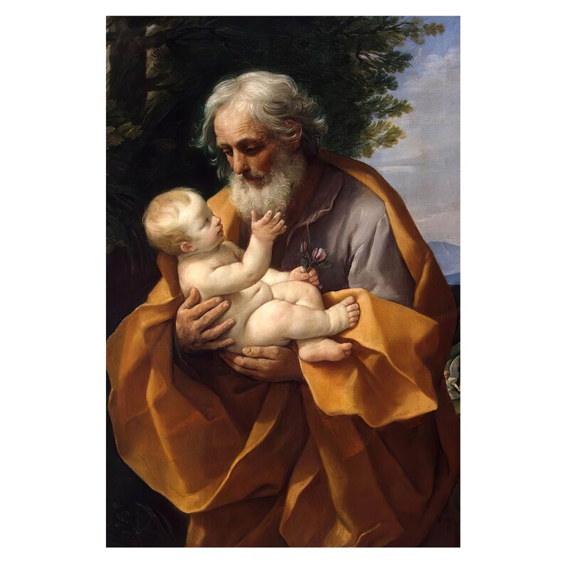 St Joseph and the Child Jesus Guido Reni Print Picture - Etsy