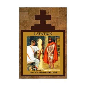24&quot;x36&quot; inch 5 DIGITAL Downloads Jesus Passion Stations of the Cross 1 thru 5 Way of the Cross DIY Printable
