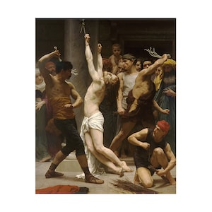 Jesus  Scourging at the Pillar Passion of Christ Sorrows  Via Crucis Stations of the Cross 101 Poster