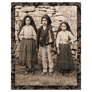 8&quot;x10&quot; DIY DIGITAL DOWNLOAD Our Lady of Fatima Lucia Dos Santos Francisco & Jacinta Marto Printable Image