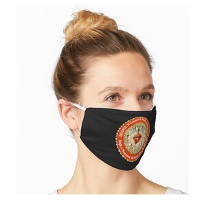Detente Spanish Sagrado Corazon Sacred Heart of Jesus Catholic Prayer Mask Face Cover 204