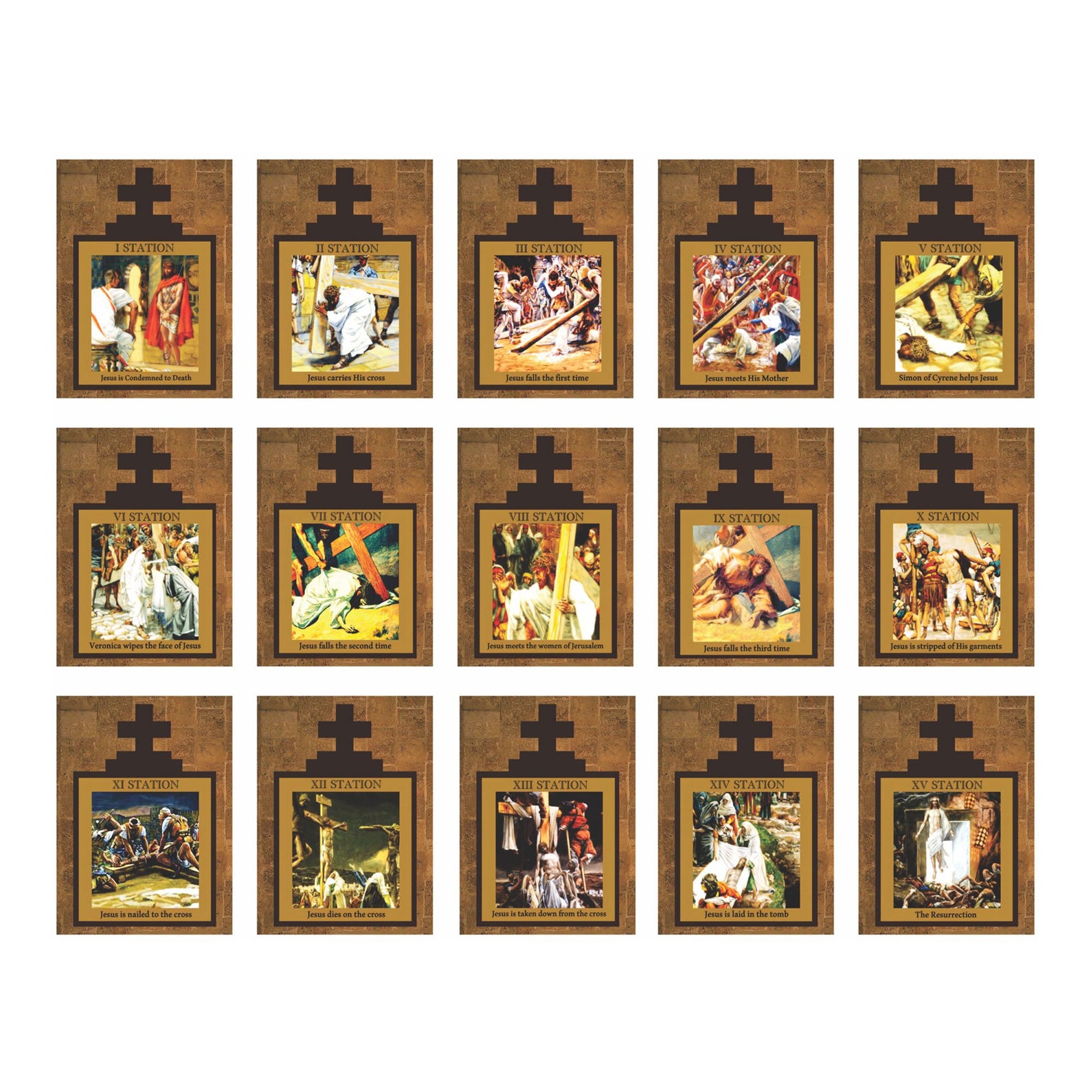 Catholic Stations of the Cross Collage Print Set (digital Download) - Etsy