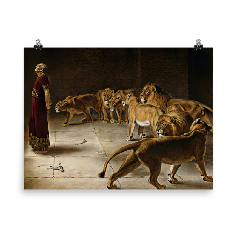 Daniel in the Lions Den Biblical Verse Heroes of the Bible - Etsy