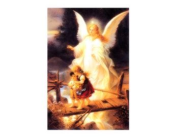 Guardian Angel Vintage Picture Poster