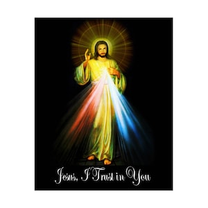 8&quot;x10&quot; DIY DIGITAL DOWNLOAD Jesus Divine Mercy Faustina 101 English Poster Printable Picture