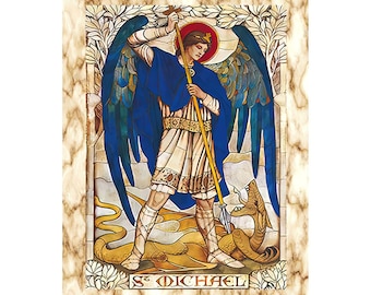 DIY DIGITAL PRINT St. Michael Erzengel Engel Katholischer Heiliger Druck Bild Poster Herunterladbares Bild