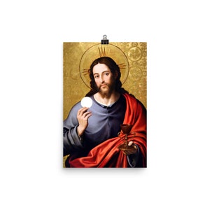 Jesus Eucharist Mass Communion Last Supper Poster