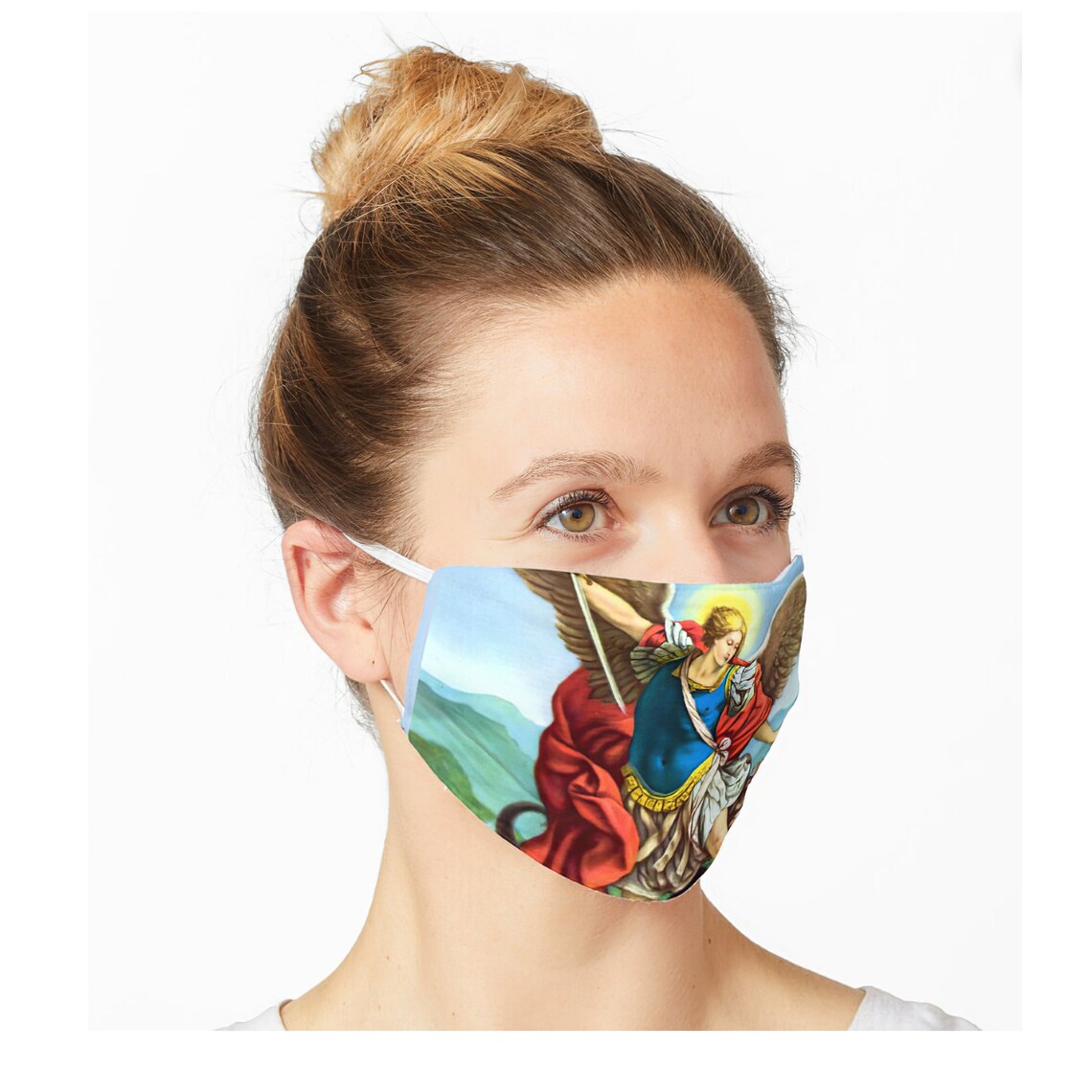Saint Michael the Archangel Angel Catholic Face Mask Cover 200 Etsy