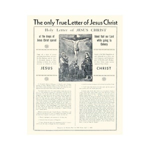 Carta de Papa Leo Xlll en Inglés 1 imagen digital 8x10, para imprimir