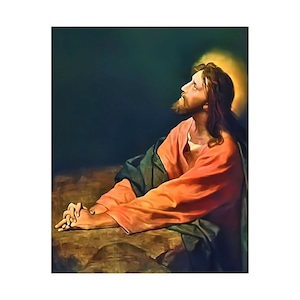 8&quot;x10&quot; DIGITAL Printable Picture Jesus Gethsemane Agony in the Garden Mount Olives Detail Heinrich Hofmann